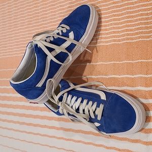 Vans Blue Suede with White Stripe Sz. Women's 8.5